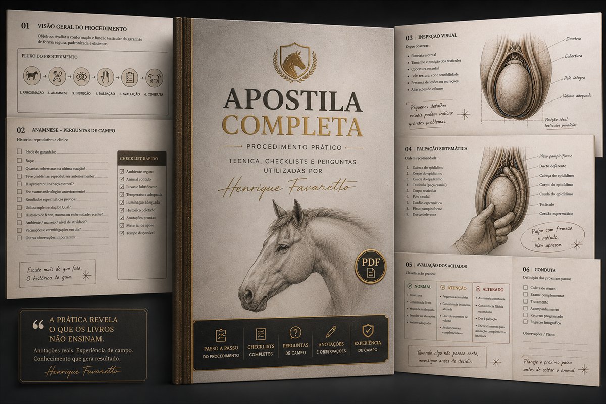Apostila Completa do procedimento prático: técnica, checklists e perguntas utilizadas por Henrique Favaretto, em PDF